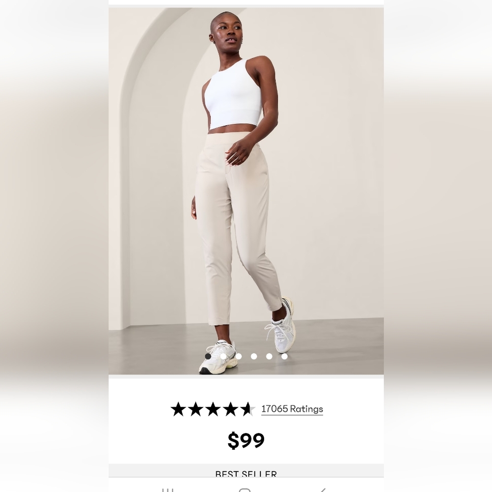 Brooklyn Mid Rise Ankle Pant Color: Abalone Size 4